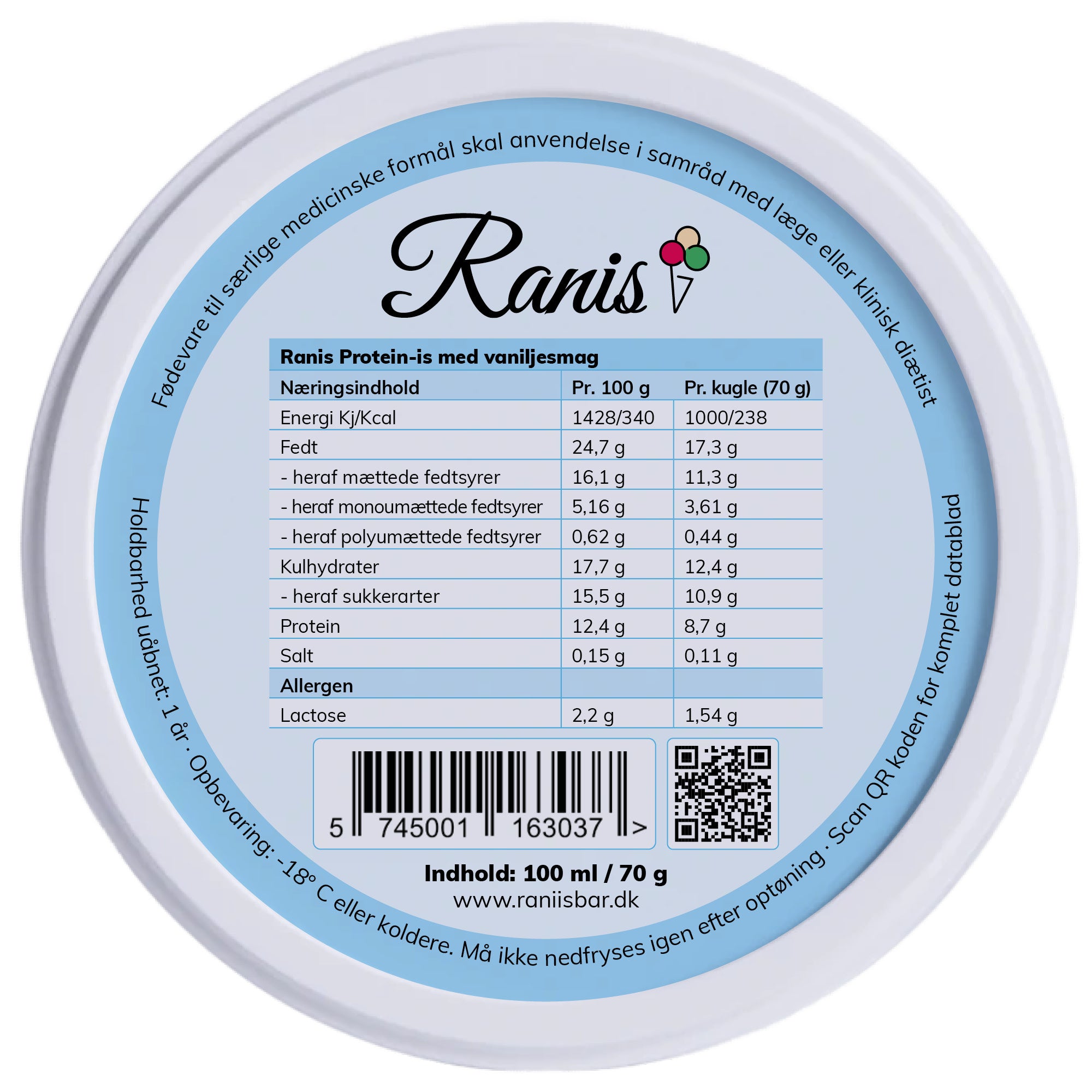 Ranis Vanilje Protein-is