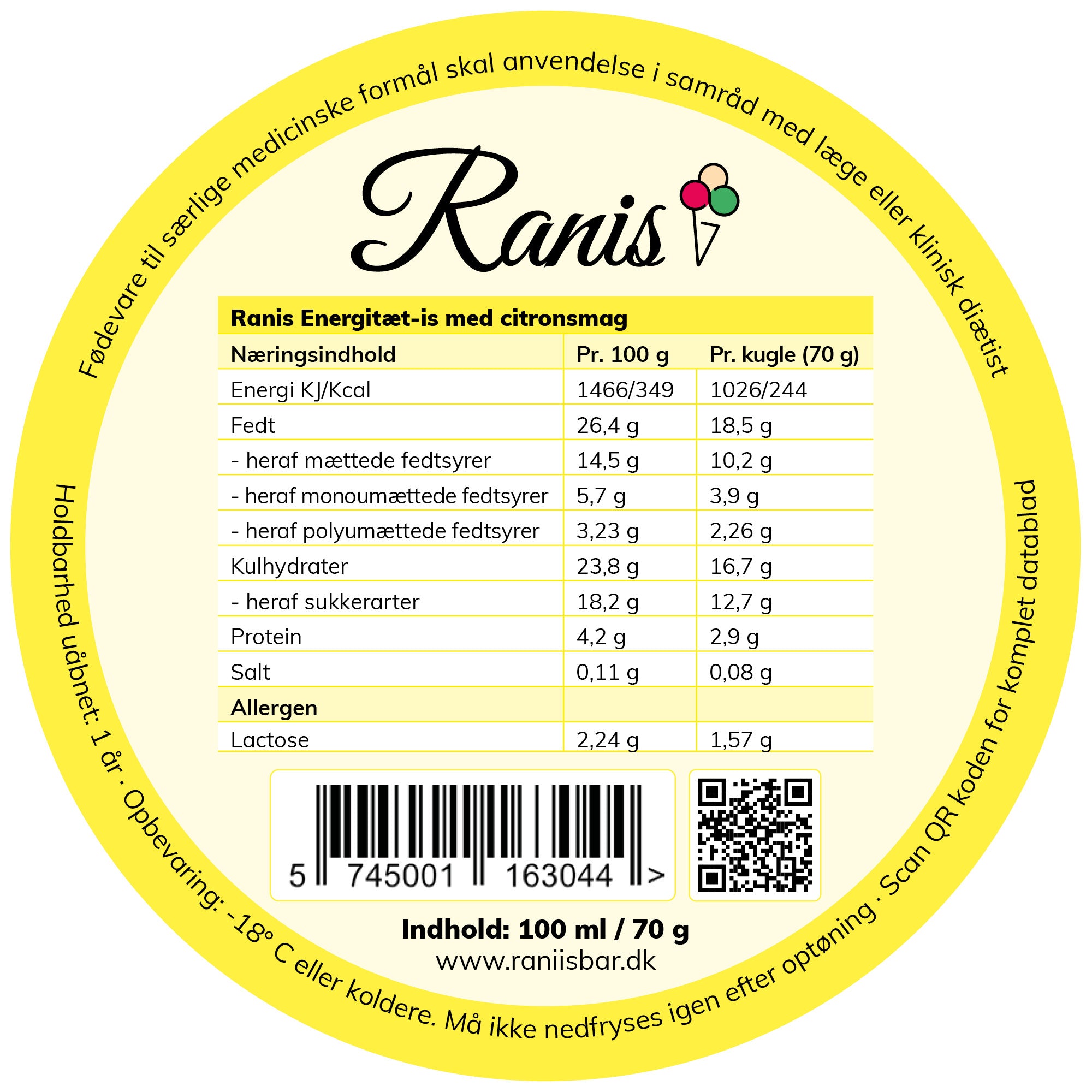 Ranis Zitrone Energieeis