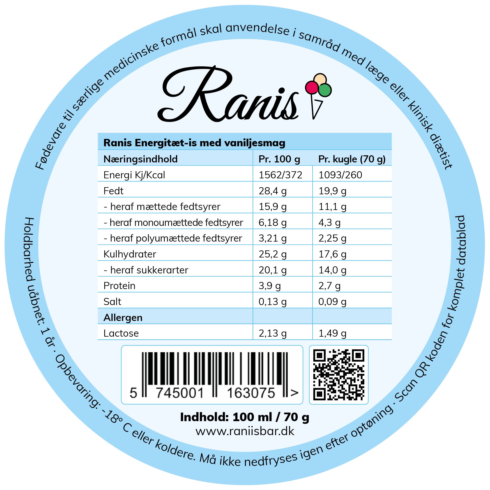Ranis Vanille Energiedichteis